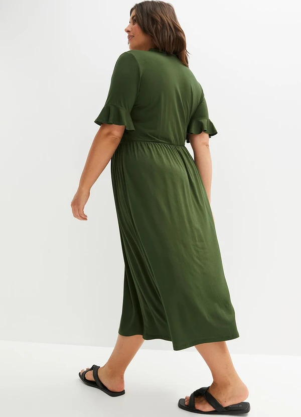 bonprix - Vestido Verde em Malha de Viscose 8