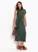 Vestido Verde em Malha de Viscose