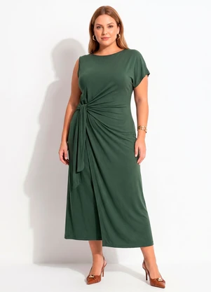 Quintess - Vestido Verde em Malha de Viscose - QUINTESS
