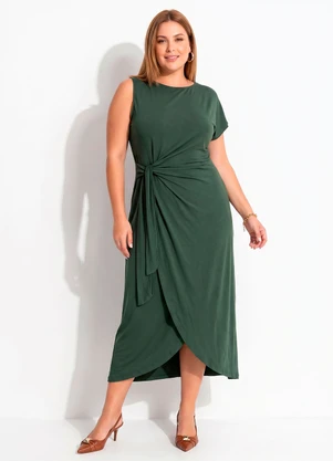 Quintess - Vestido Verde em Malha de Viscose - QUINTESS