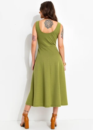 Bimini - Vestido Verde em Malha Piquet - BIMINI