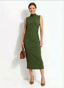 Vestido Verde em Malha Texturizada