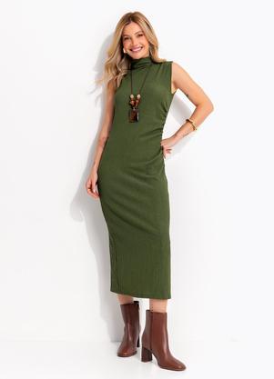 Vestido (Verde) em Malha Texturizada