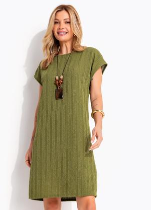 Vestido (Verde) em Malha Tric�