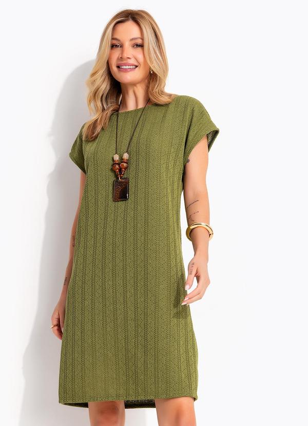 Vestido (Verde) em Malha Tric�