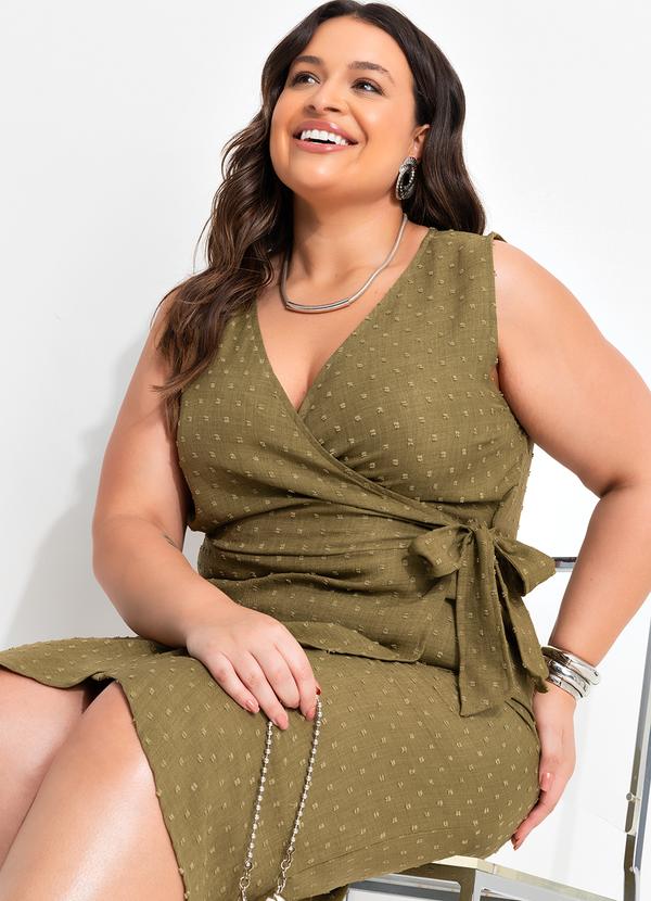 Quintess - Vestido Verde em Tecido Jacquard 11