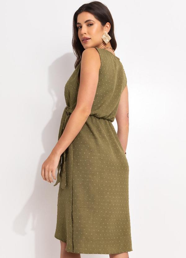 Quintess - Vestido Verde em Tecido Jacquard 2