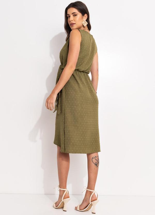 Quintess - Vestido Verde em Tecido Jacquard 4