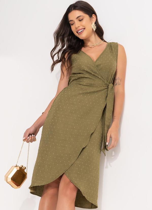 Quintess - Vestido Verde em Tecido Jacquard 5