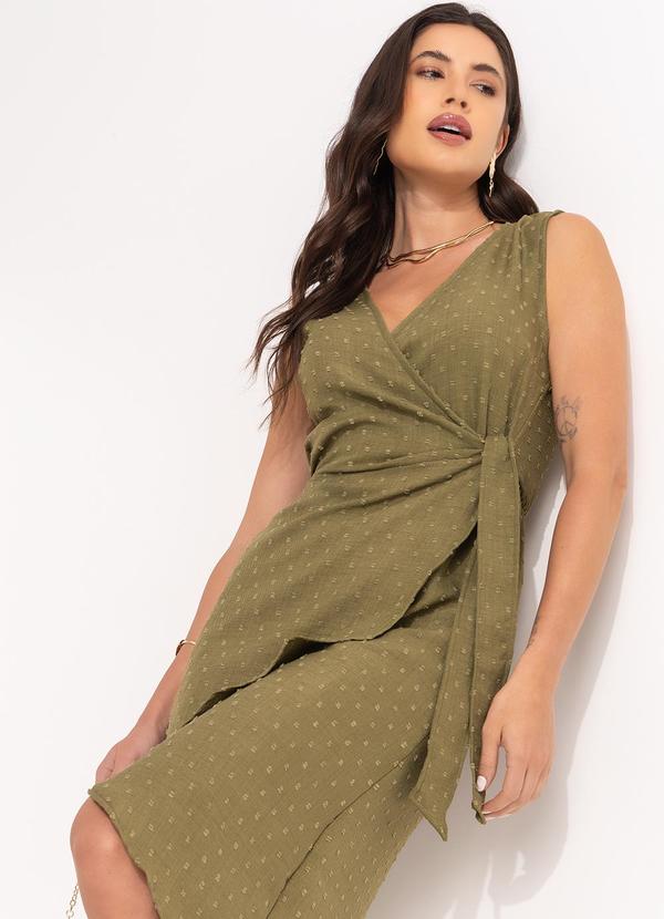 Quintess - Vestido Verde em Tecido Jacquard 6