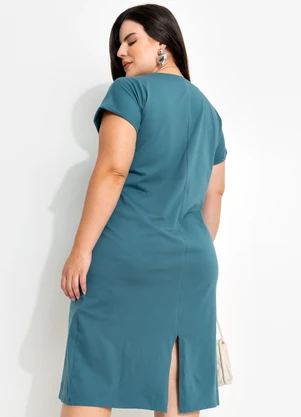 Marguerite - Vestido Verde Escuro em Malha de Algodão - MARGUERITE