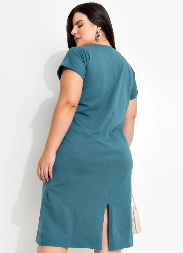 Marguerite - Vestido Verde Escuro em Malha de Algodão 2