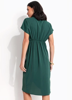 Quintess - Vestido Verde Bandeira em Microfibra - QUINTESS