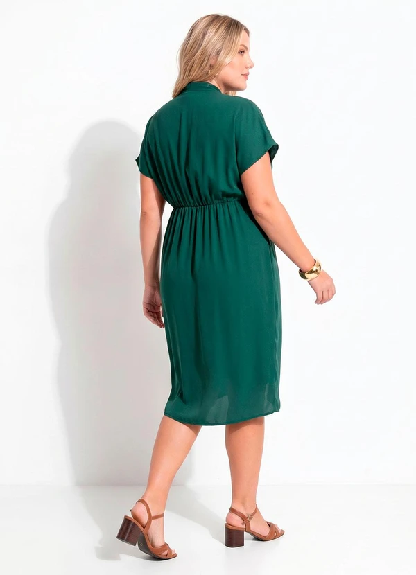 Quintess - Vestido Verde Bandeira em Microfibra