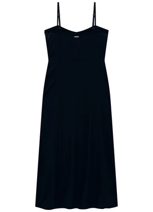 Enfim - Vestido Midi Evasê Preto - ENFIM