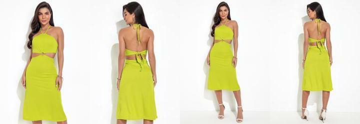 Vestido Verde Lima em Malha