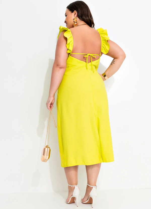 Quintess - Vestido Verde Lima em Tecido Alfaiataria de Visc 8