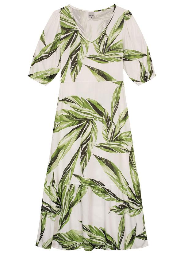 Malwee - Vestido Verde Midi Folhagens 2