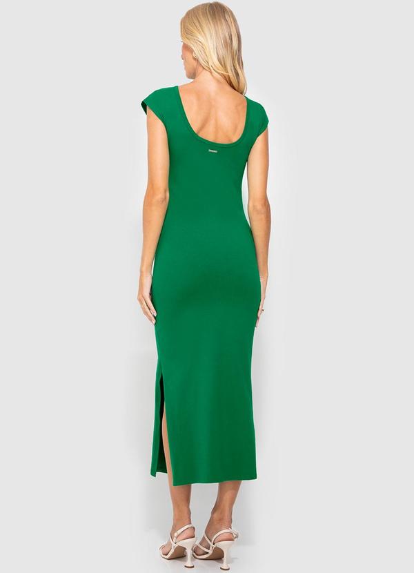 Enfim - Vestido Verde Mídi Justo 2