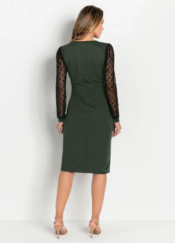 Rosalie - Vestido Verde Militar Manga 5