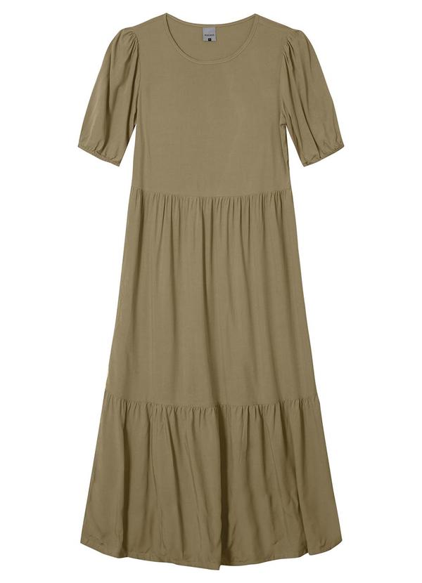 Malwee - Vestido Verde Musgo Mídi Marias em Viscose 2