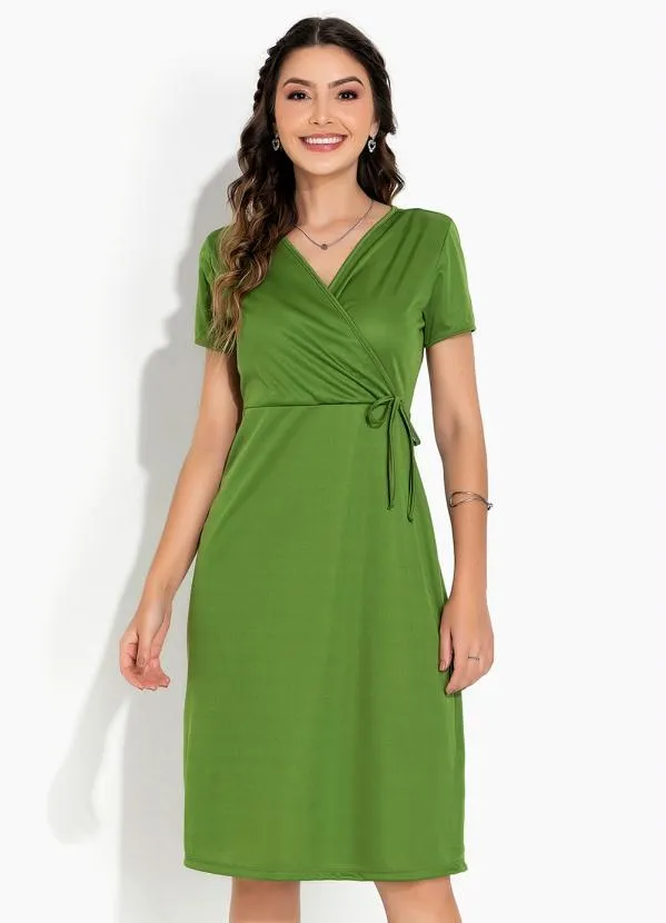 Rosalie - Vestido Verde Transpassado