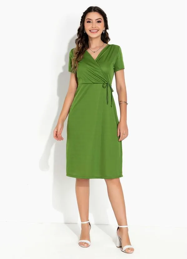 Rosalie - Vestido Verde Transpassado 4