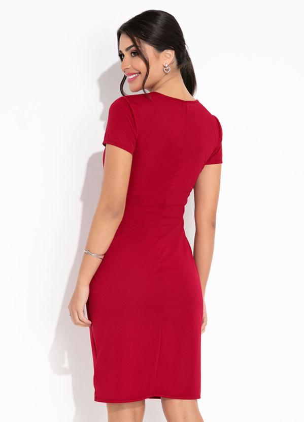 Outlet - Vestido Vermelha Midi Moda Evangélica 2