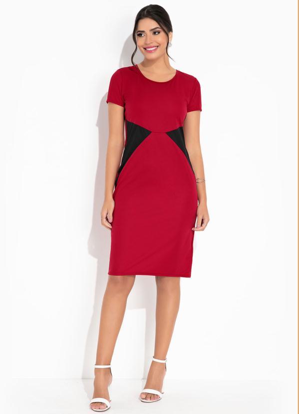 Outlet - Vestido Vermelha Midi Moda Evangélica 4