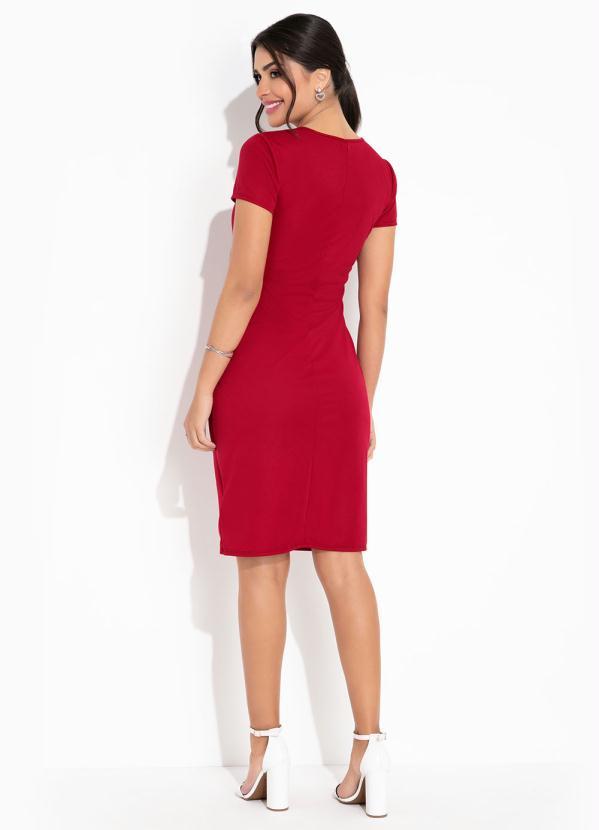 Outlet - Vestido Vermelha Midi Moda Evangélica 5