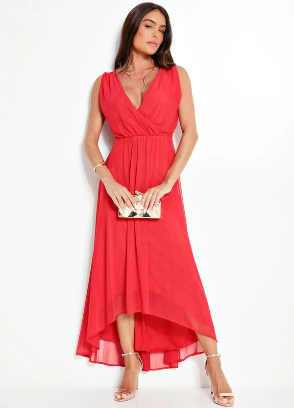 bonprix - Vestido Vermelho em Tule 5