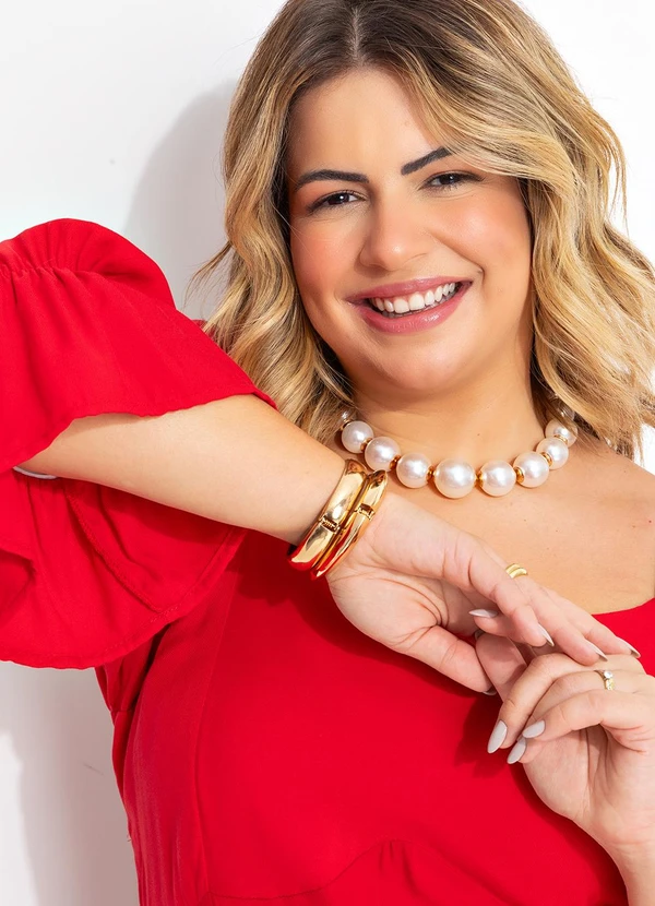 Quintess - Vestido Vermelho em Viscose Plana Sarjada 8