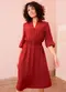 bonprix - Vestido Azul em Viscose Plana - variação: Vermelho