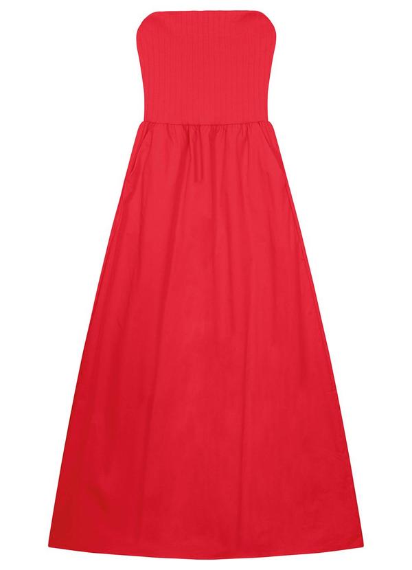 Malwee - Vestido Vermelho Mídi Canelado 2