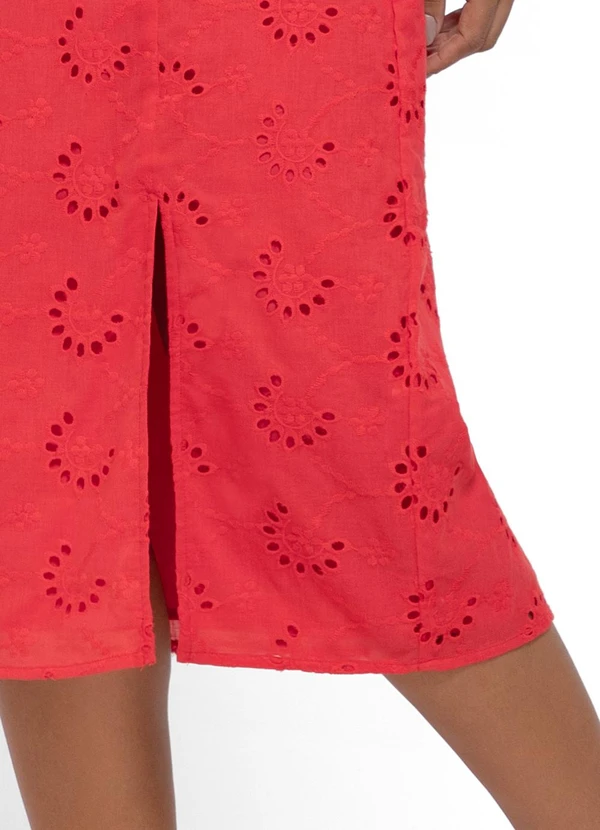 Enfim - Vestido Vermelho Mídi em Laíse 4