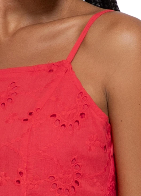 Enfim - Vestido Vermelho Mídi em Laíse 5