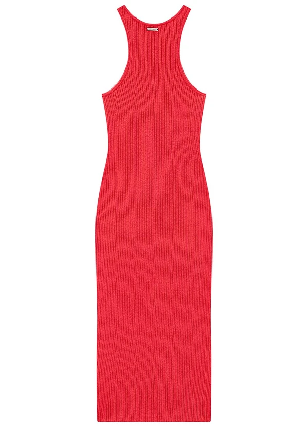 Enfim - Vestido Vermelho Midi Tricot 3
