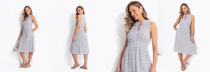Vestido Vichy Verde em Gaze