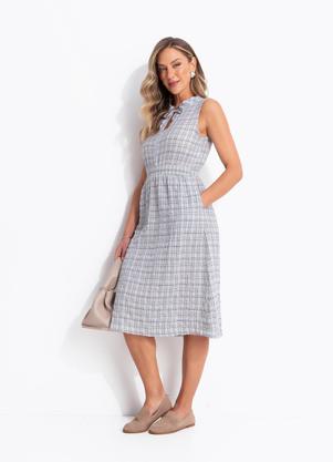 Vestido Vichy Verde em Gaze