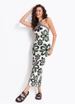 Farm - Vestido Vies Florara Preto - FARM