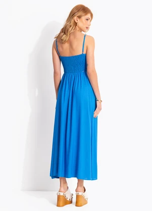 Colcci - Vestido Viscolinho Azul - COLCCI