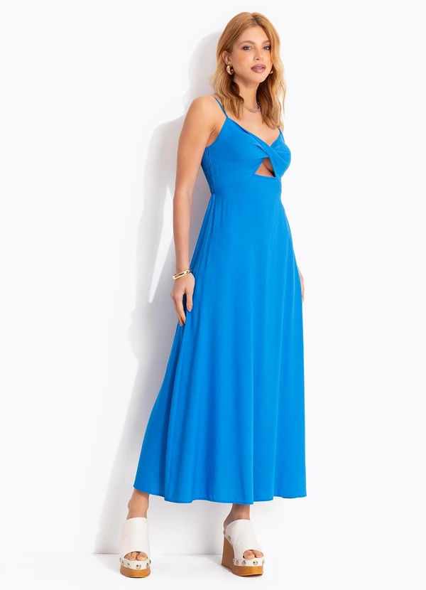 Colcci - Vestido Viscolinho Azul
