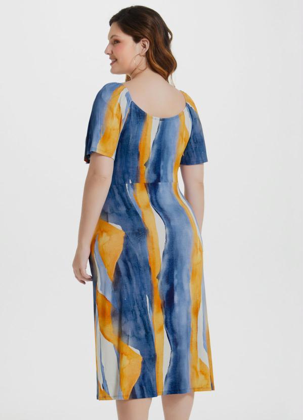 Lunender Mais Mulher - Vestido Viscose com Elastano Azul 3