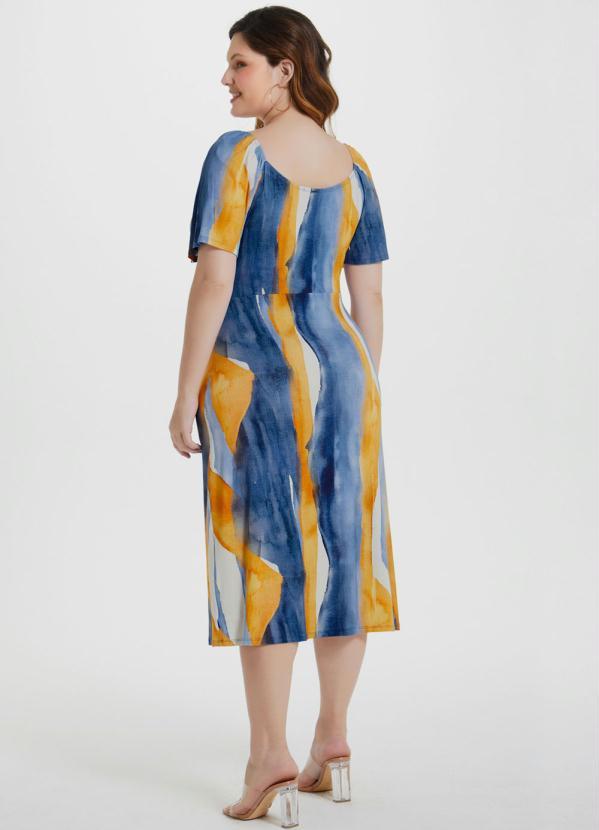 Lunender Mais Mulher - Vestido Viscose com Elastano Azul 1