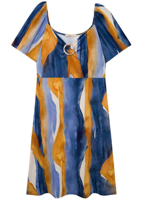 Lunender Mais Mulher - Vestido Viscose com Elastano Azul 5