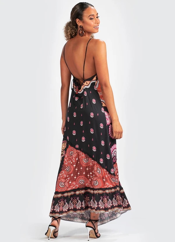 Farm - Vestido Viscose Doce Manha Preto 2