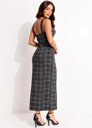 Colcci - Vestido Xadrez Cinza - COLCCI