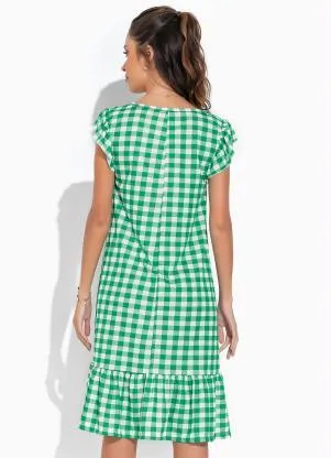 Moda Pop - Vestido Xadrez com Babados - MODA POP