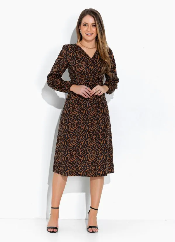 Rosalie - Vestido Zebra com Manga Longa 4