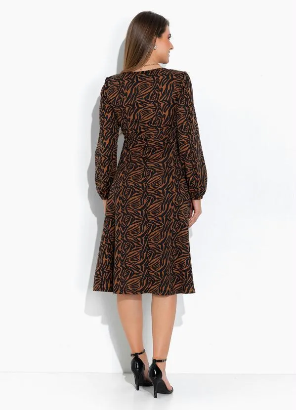 Rosalie - Vestido Zebra com Manga Longa 5